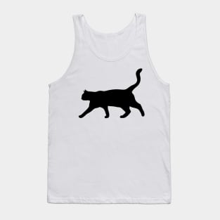 Elegant cat vector silhouette Tank Top